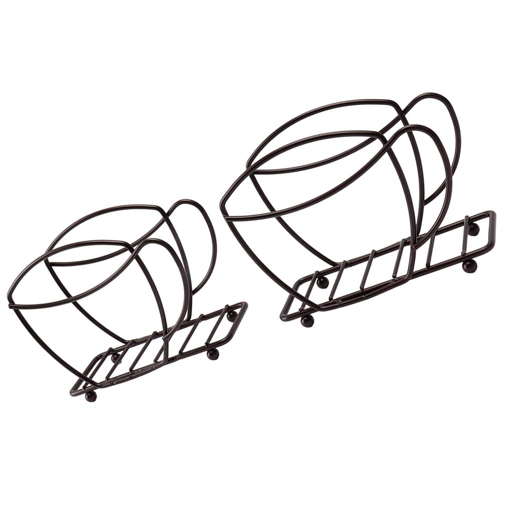 2 Stück Serviettenhalter Eisen Kaffeetassenform Freistehender Taschentuchspender Tisch-Serviettenhalter für