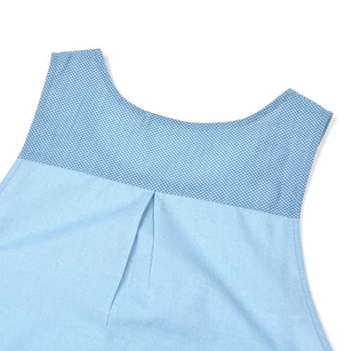 Kusguru Japan Matilda Side Button Apron 258017 Blue M-L