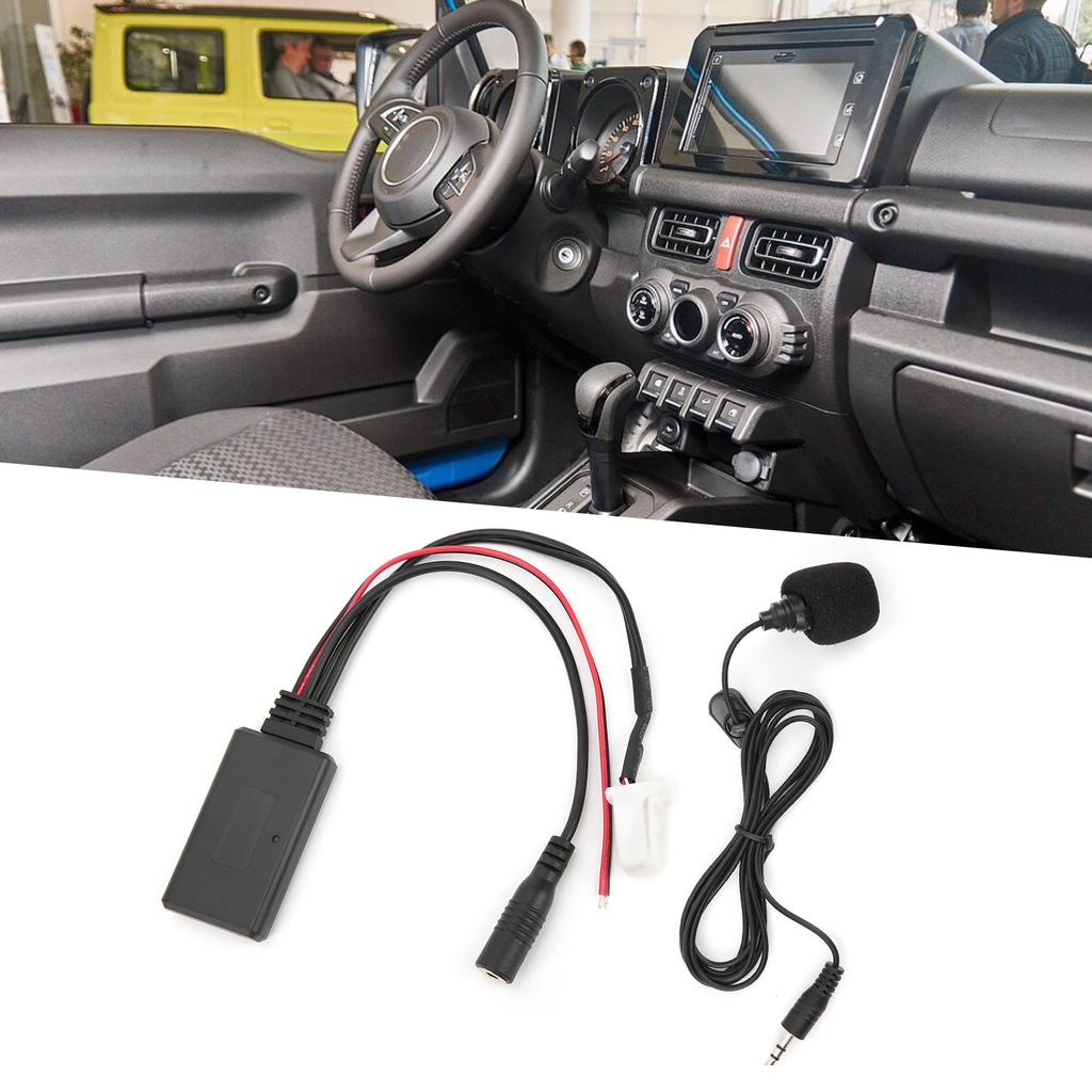 Bluetooth 5.0 AUX Cable Adapter with Microphone Handsfree Replacement for Suzuki Swift, for Vitra, for Jimny