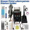 220V 2 in 1 Rework Soldering Station Digital Display SMD Hot Air Gun Solder Iron Portable Welding Desoldering Repair Tools