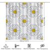 Decorative Bath Shower Curtain With Simple Daisy Pattern White Floral Printing Waterproof Fabric For Bathroom Decorations In Hom
