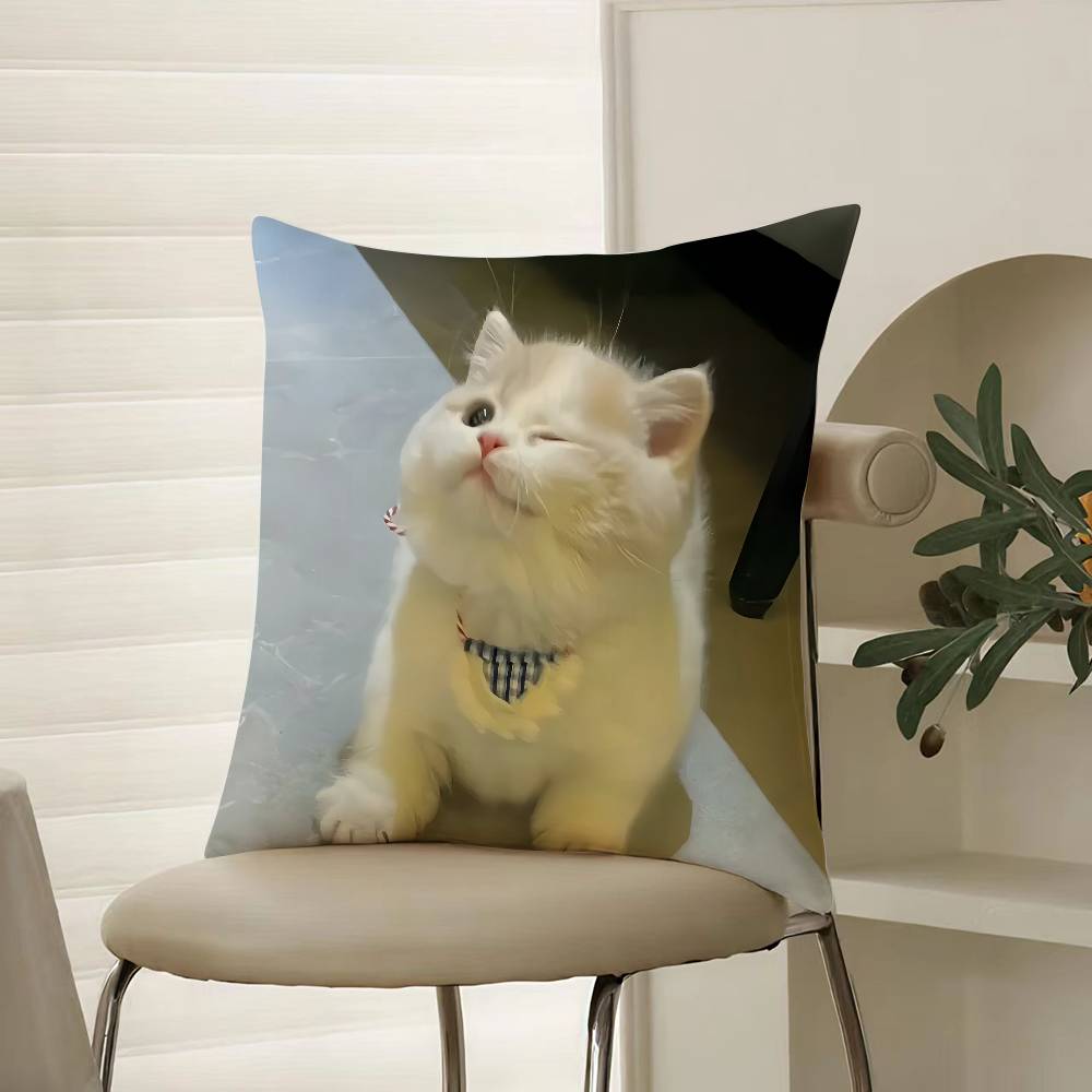 Lustige und interessante Tiere – Kissenbezug für bequemes Sofa oder Bett. Seidig-elegant, mit unsichtbarem Reißverschluss. Dekorativer Kissenbezug