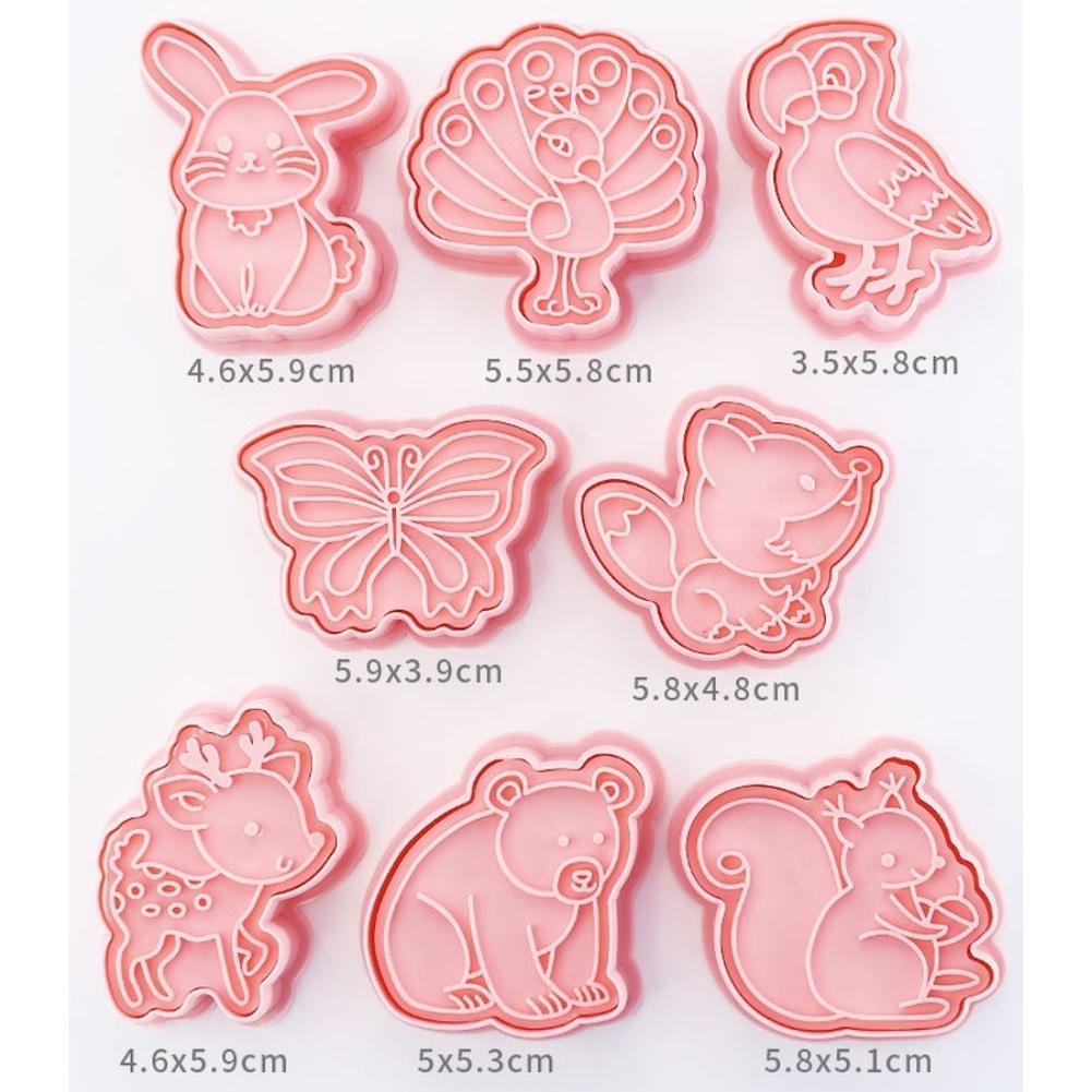PP Tier-Keksstempel-Set inklusive Bär, Eichhörnchen und Kaninchenformen für Kekse, Fondant und Zuckerdekoration