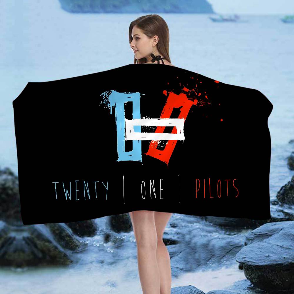 Popular T-Twenty One Pilot Band Big Microfiber Beach Towels Quick Dry Towel Sand Beach Towels Pool Towel for Travel Yoga