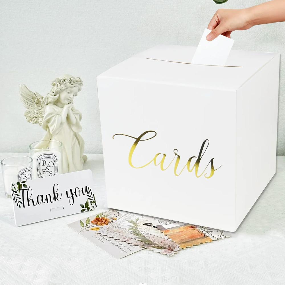 White Black Wedding Card Box Cardboard Receiving Box Creative Voting Card Box  Graduation