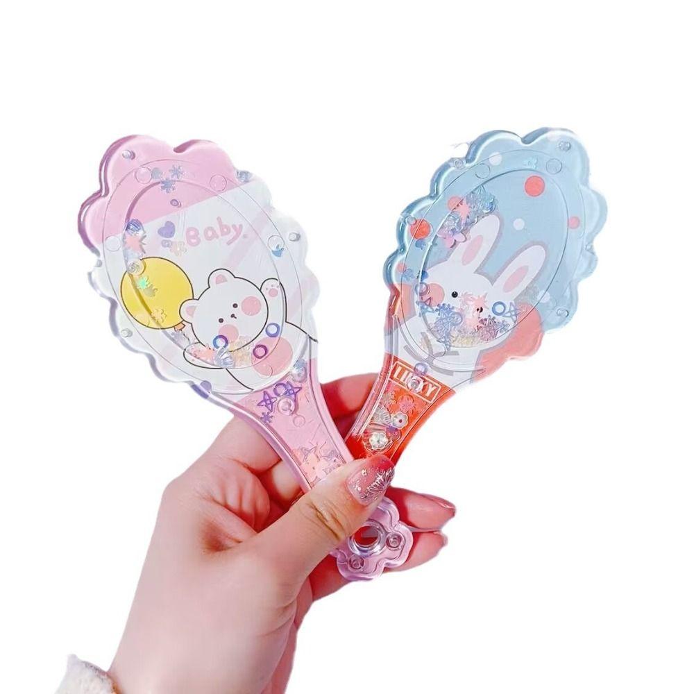 

Head Massage Cartoon Quicksand Air Bag Comb Glitter Straightener Comb Children
