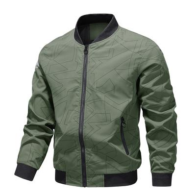 Frühling und Herbst Baseballkragen Kurze Lockere Einfarbige Jacke Herren Business Casual Dünner Mantel Größe