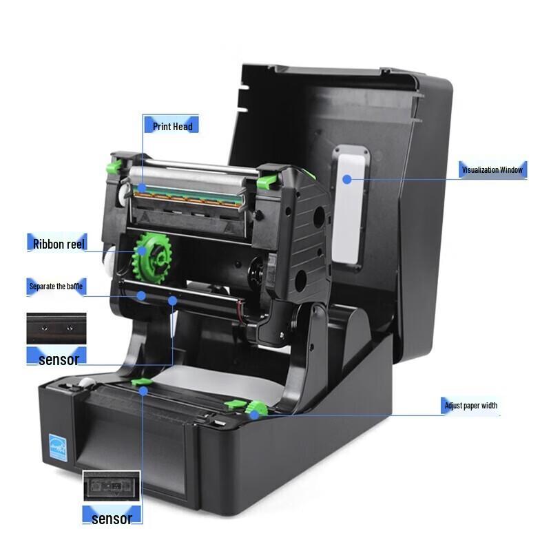 TSC TE244 Thermal Transfer Barcode Label Printer CN Plug (adapter Included)