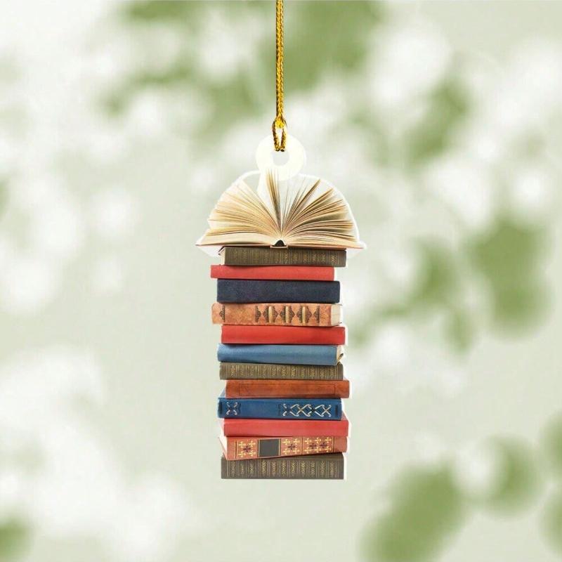 Book Club, Christmas Tree Decoration Christmas Book Ornaments, Stacked Book Ornaments, Book Lover Christmas Tree Ornaments, Gifts for Book Lovers