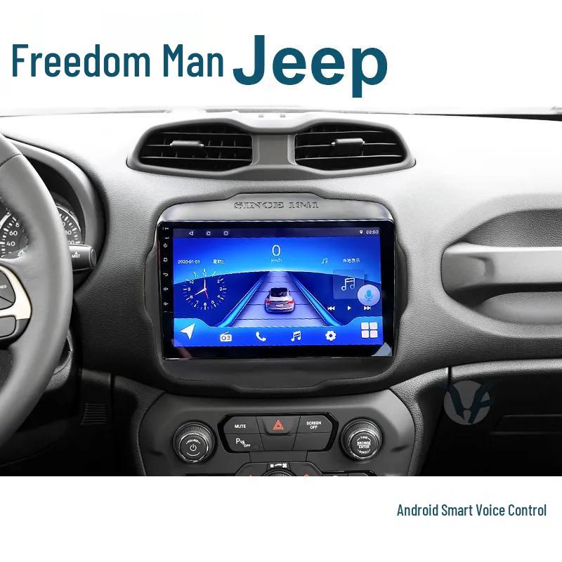 

Android Навигатор с большим экраном и голосовым управлением с камерой заднего вида для Jeep Renegade 2016-2021