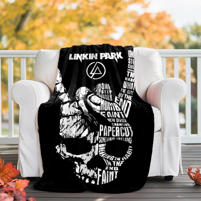 Linkin Park Flannel Blanket Soft All-Season Throw, Design for Camping, Car Travel, Hiking Sofa, Bed, Office Perfect Gift for Parties