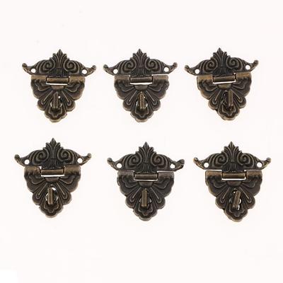Vintage Wooden Box Lock Bronze Zinc Alloy Buckle Toggle Clasp Suitcases Chest Jewelry Box Hasp Latch for Home Furniture Drawers