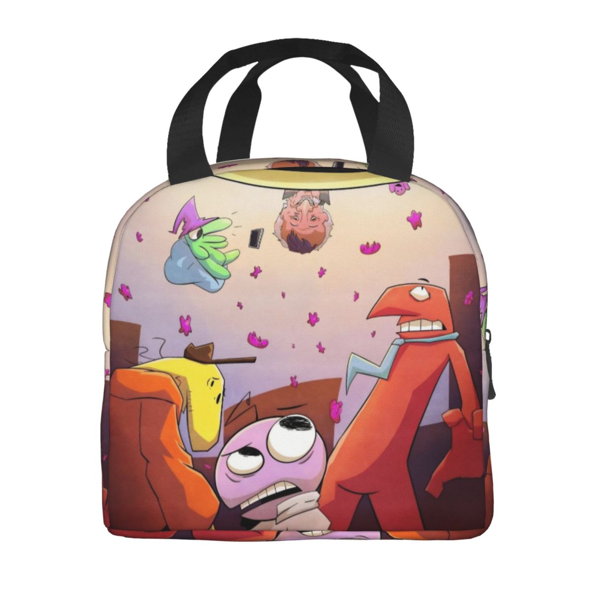 Smiling Friends Pim And Charlie Thermal Insulated Lunch Bag for Picnic Reusable Food Bag Thermal Cooler Lunch Boxes Option 1
