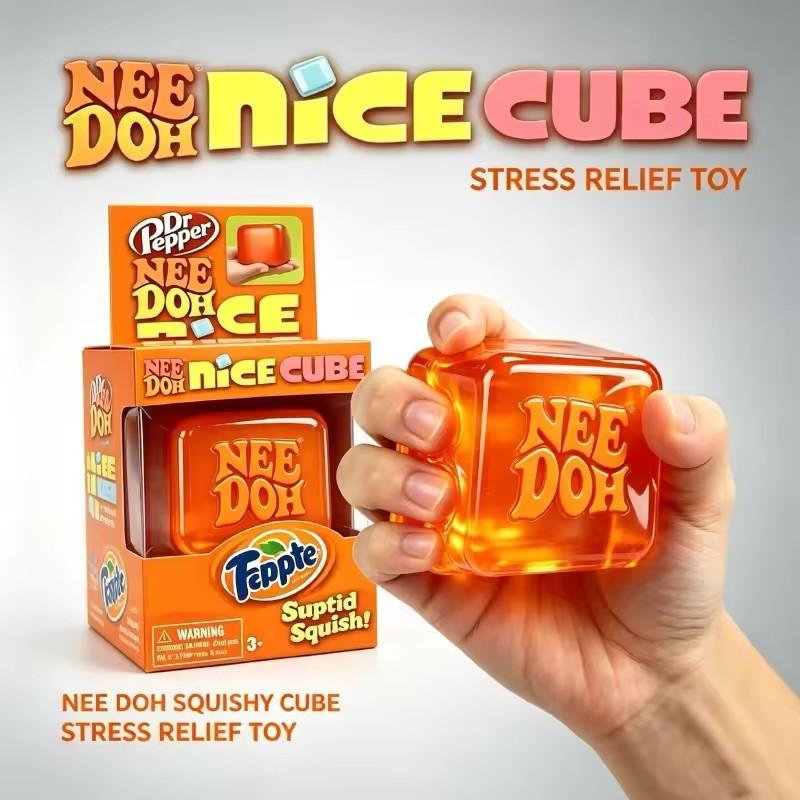 Schylling Nee Doh Nice Cube Soda Farbe Weiches Quetsch Fidget Spielzeug Stressabbau Farbblinde Box Geschenk
