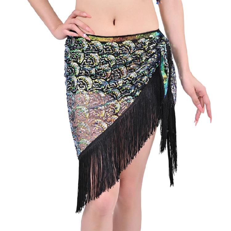 

Практичный треугольный блестящий пояс для танцев с бахромой для сценического освещения и выступлений Искусство белый