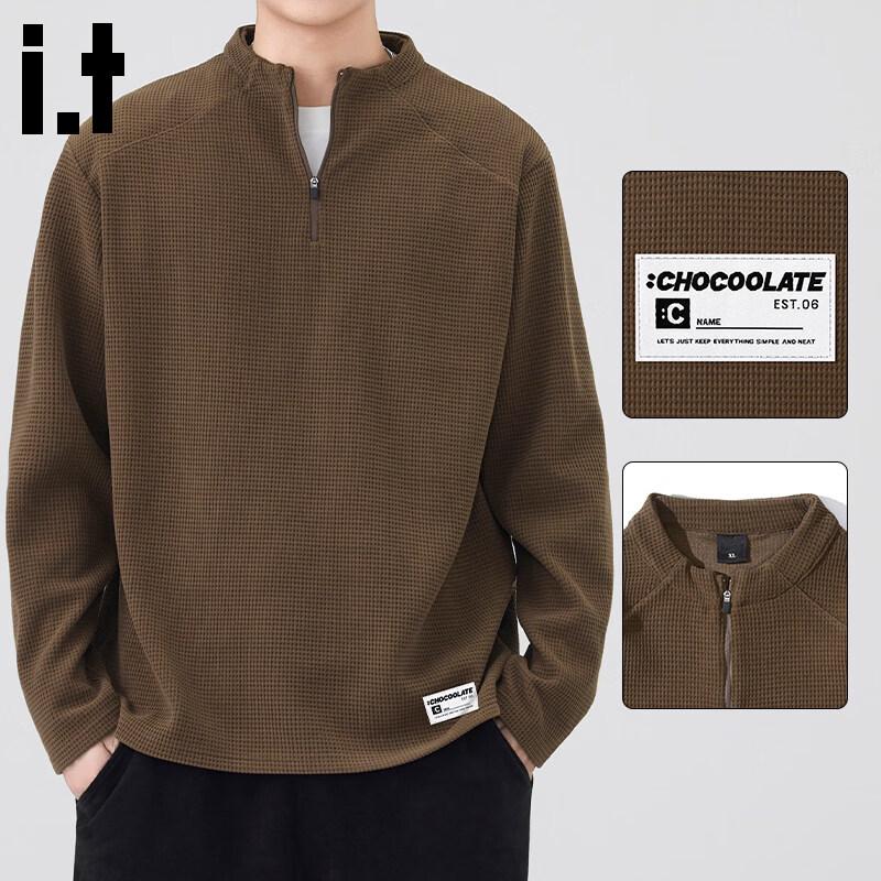 :CHOCOOLATE Men s Waffle Knit Long Sleeve T-Shirt L