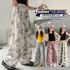 Girls' summer thin pants, girls' Korean version wide leg pants, children's sports pants, girls' summer camouflage casual pants