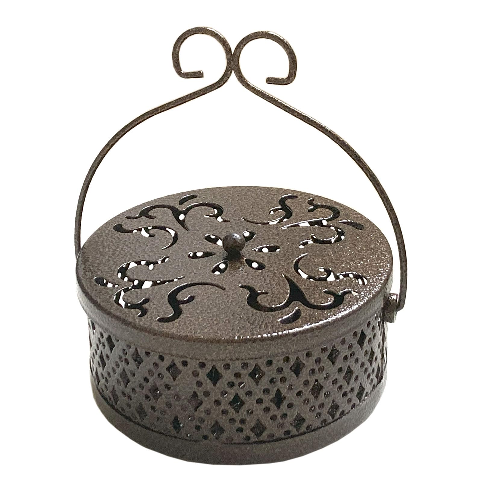 

Mosquito Coil Forest Incense Outdoor Camping Mosquito Mosquito Coil Holder Iron Bronze Color Holder, Holder, Box, Case, SD-KATORI5000BRZ