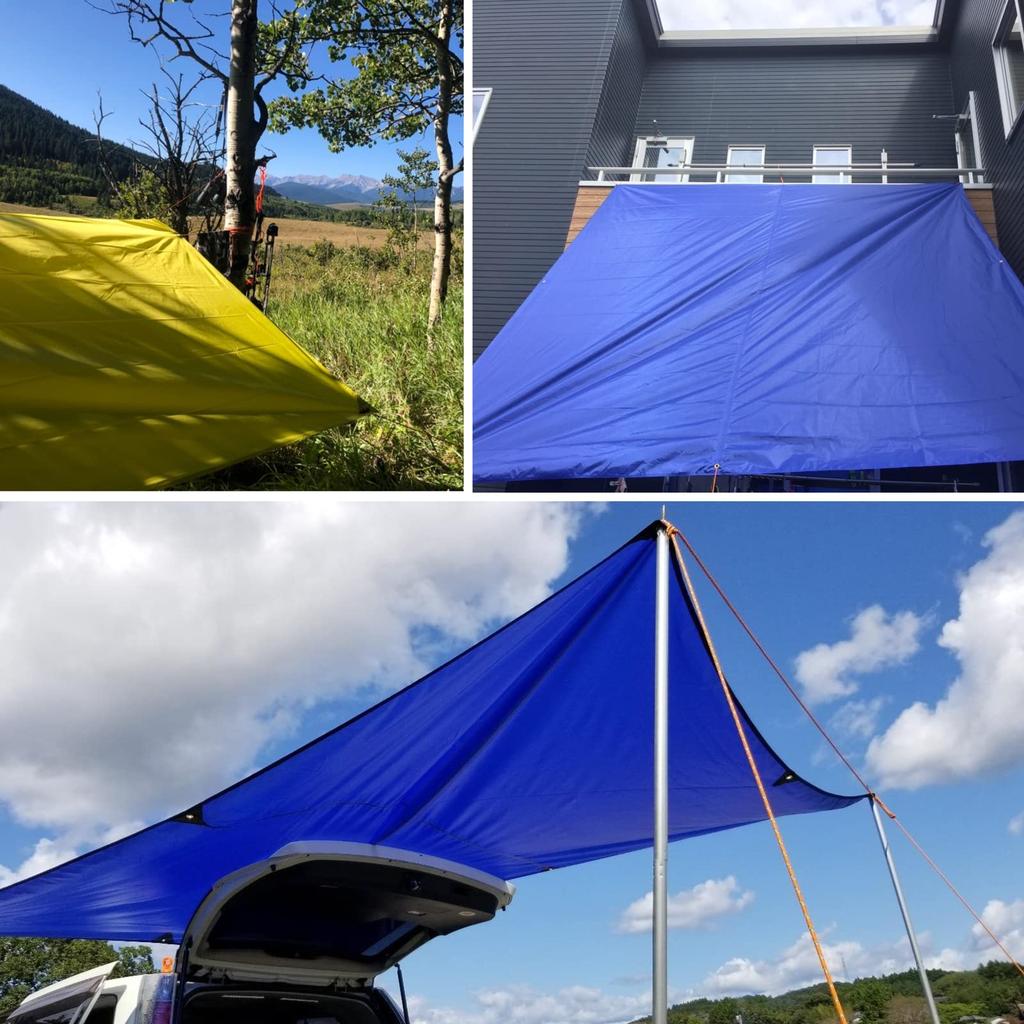 TRIWONDER Utomhus Vattentät Solskydd Camping Skydd Tält Presenning Markskydd Strand Picknickfilt Mat Regnskydd Hängmatta (Orange, Liten - 250x140 cm)