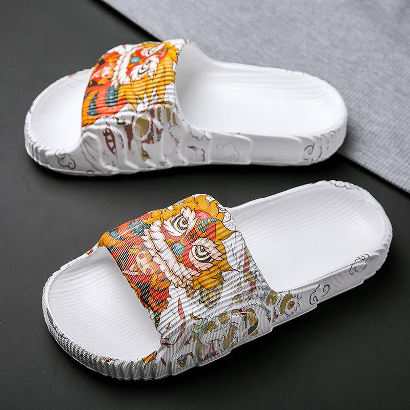 Large Size Summer Style Simple Lightweight EVA Couple Thick Sole One-Strap Outdoor Beach Slippers for Men and Women