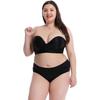 Large Size Strapless Bra Cross Non-slip Wrap Chest Seamless Gathered Women's Tube Top Large Chest Small Bra