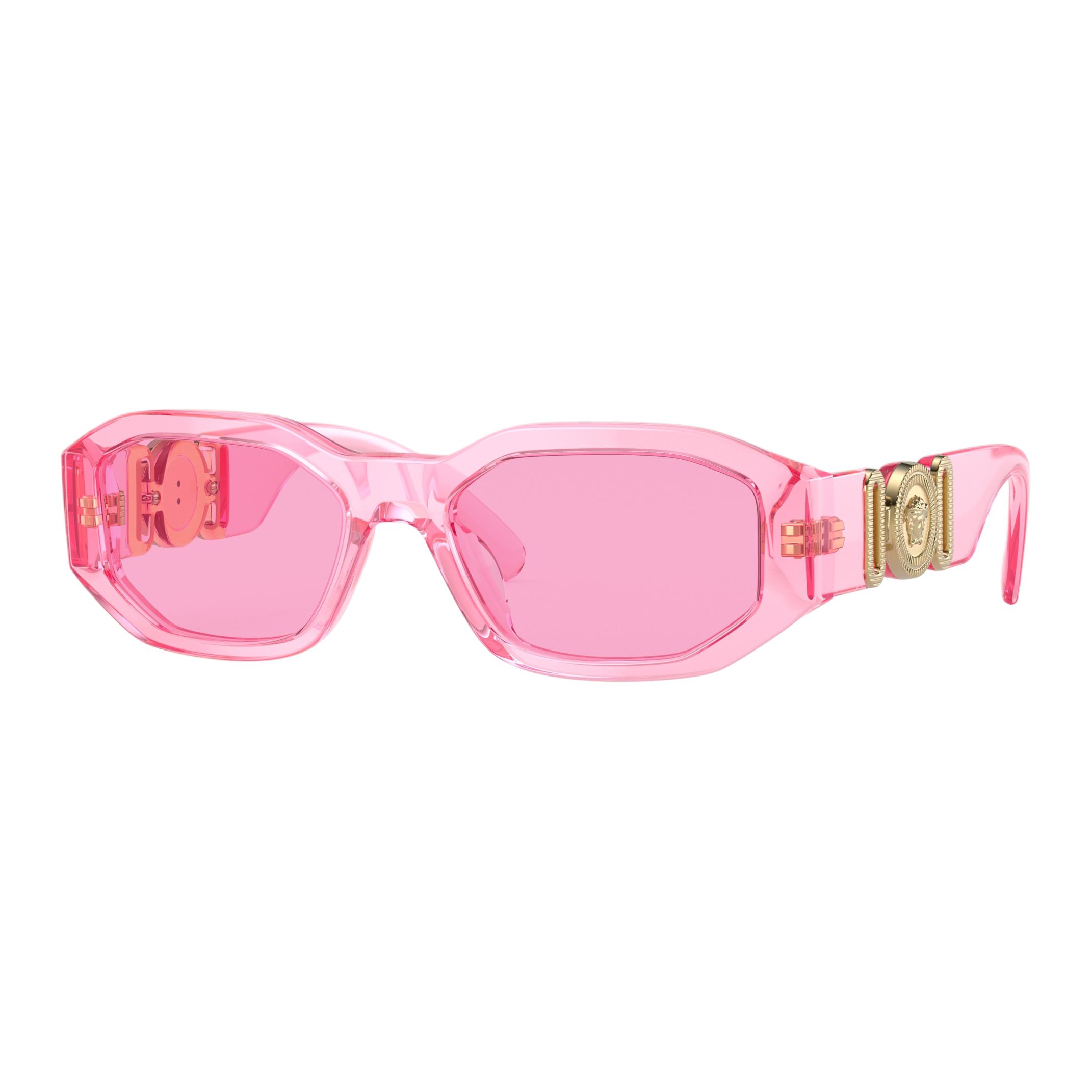 Versace Logo Acetate Irregular Sunglasses Kids sunglasses Pink 0VK4429U-5370/5 48,Pink