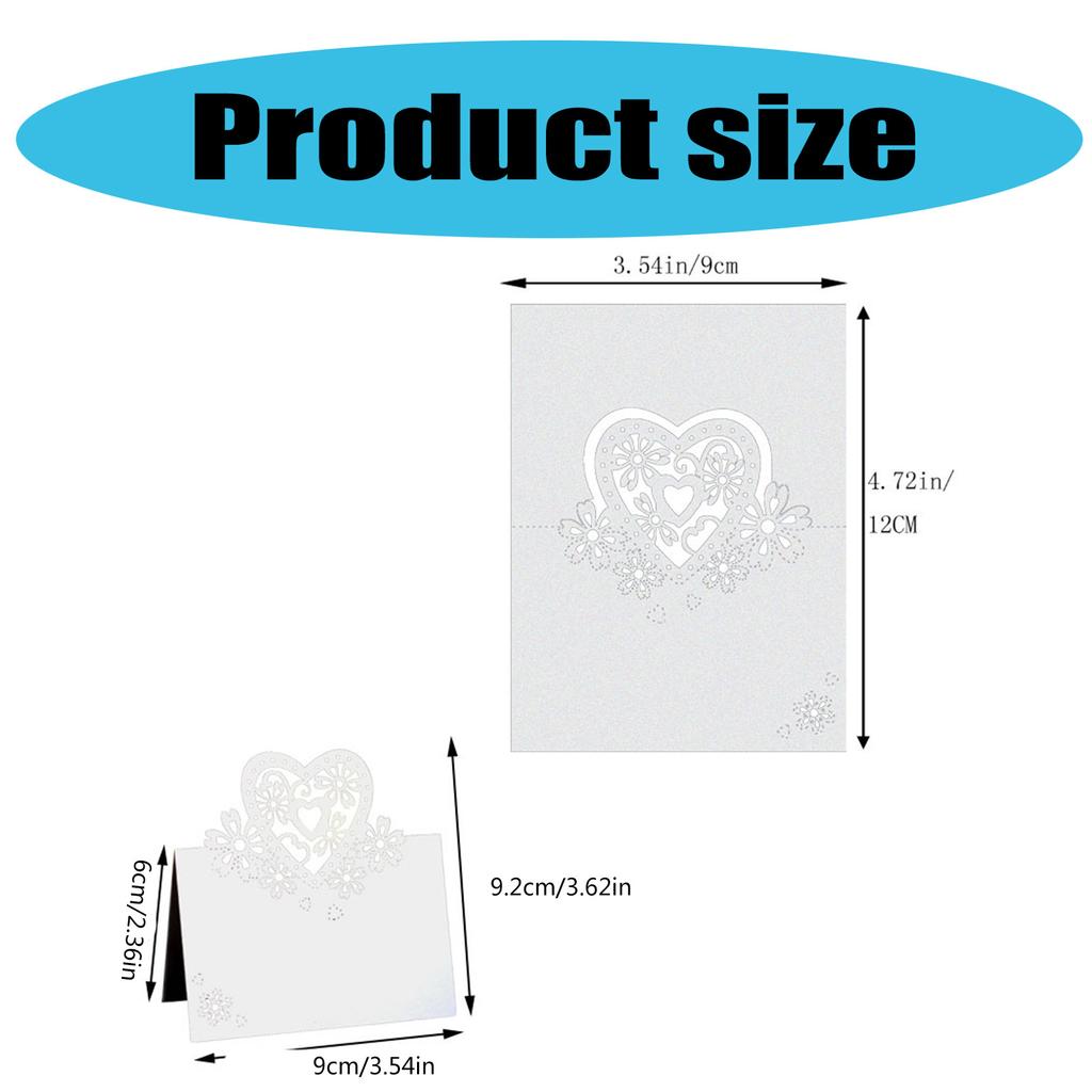 50Pieces Hollow Heart Table Number Cards Wedding Table Name Cards For Bridal Showers Wedding Christmas Banquets Party