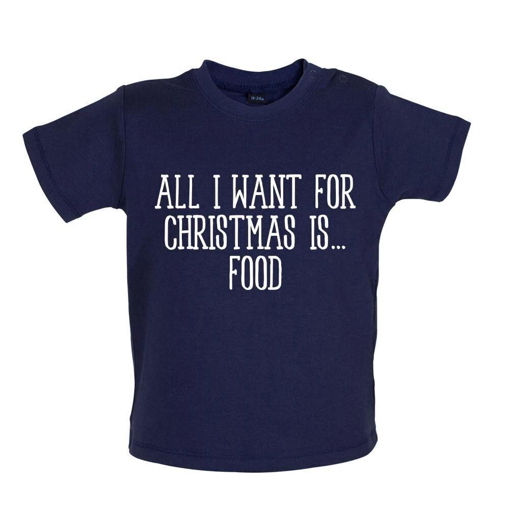 

Everything I Want for Christmas Is Food - Kids T-Shirt Tees Top - Turkey Christmas Dinner 100