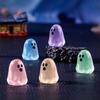 10 / 20pcs Luminous Multicolor Halloween Mini Resin Ghost Glow in The Dark Miniature Ghost Figurines Tiny Ghost Ornaments
