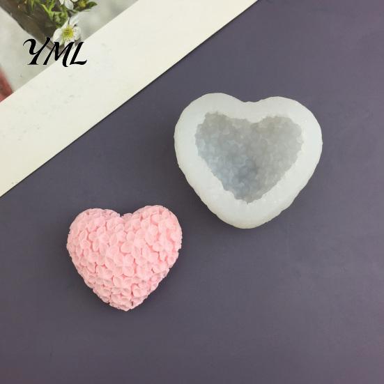 Heat Resistant Silicone Molds Heart Flower Mold, 3D Mousse Cake Candle Soap Easy Clean Bakeware Set Making, Fondant Resin Epoxy Craft Tool for