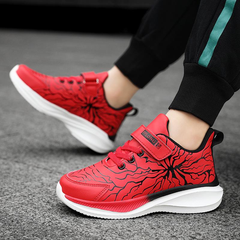 New spring and autumn sports shoes waterproof leather boys running shoes 28