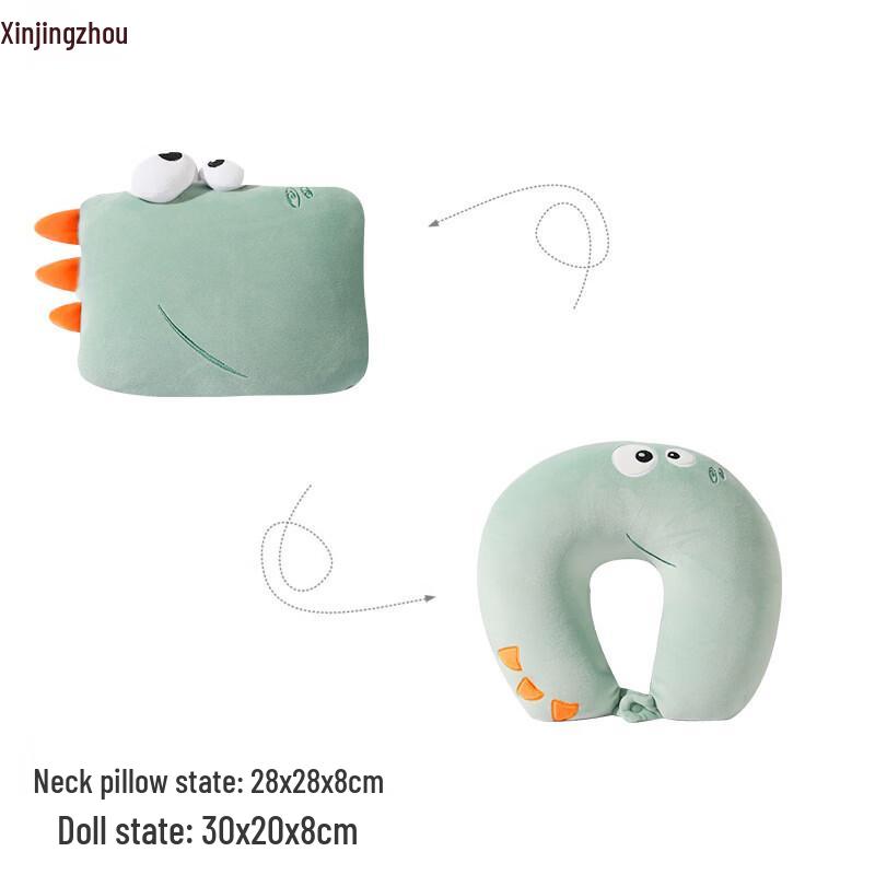 Cartoon Dinosaur 3-in-1 Transforming U-Shaped Travel Pillow One Size