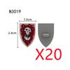 MOC Medieval Military Building Blocks Accessories Ancient Castle Knight Armor Viking Round Dragon Shield Flag Brick Toy Gift R62