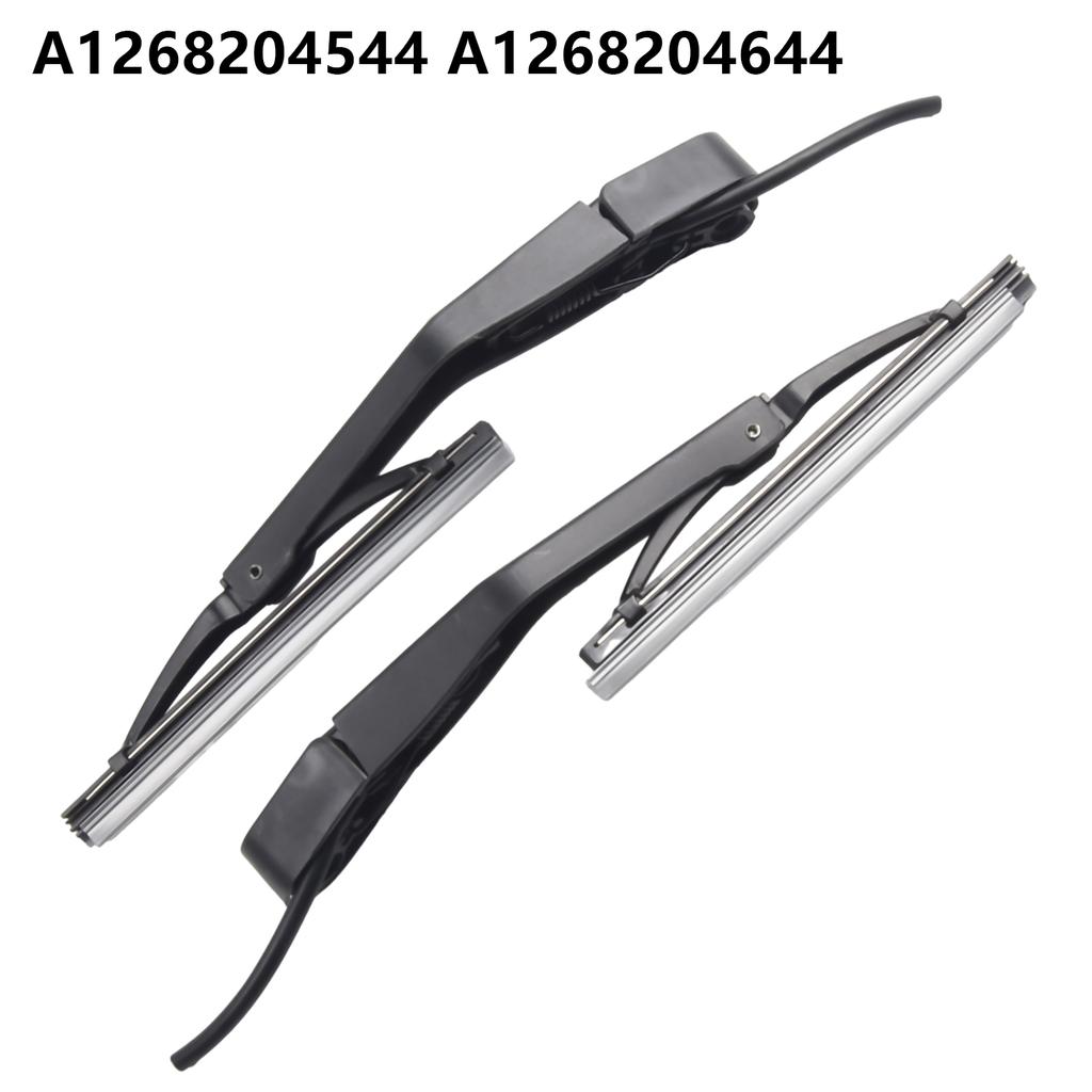 2pcs Headlight Wiper Arms High-Performance For Mercedes W126 Black Plastic Front Windscreen Wiper Blades Set Auto Accessories