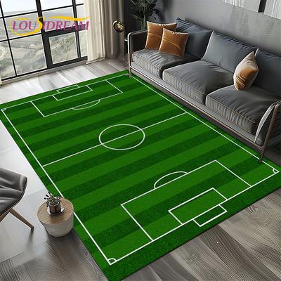 Alfombra de Fútbol Estilo 27 para Sala de Estar Dormitorio Hogar Decoración de Sofá, Alfombra para Área Infantil Antideslizante