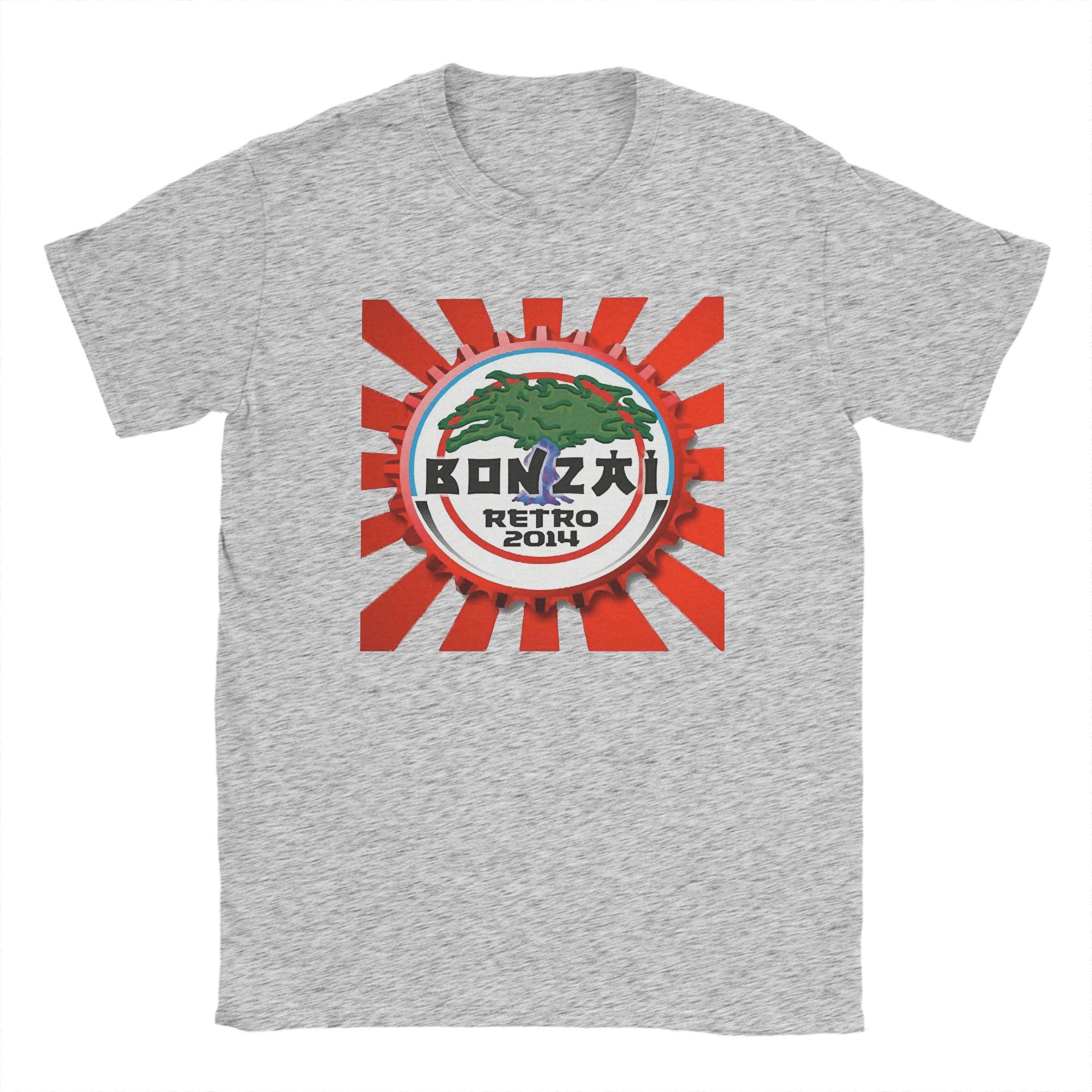 

Bonzai Records Men T Shirt Novelty Tee Shirt Short Sleeve Crew Neck T-Shirts Pure Cotton Plus Size Tops 2XL