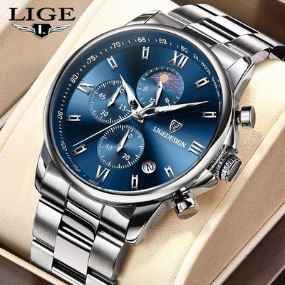 Neue Mode Herrenuhr leuchtend wasserdicht Edelstahl Herren Quarzuhr