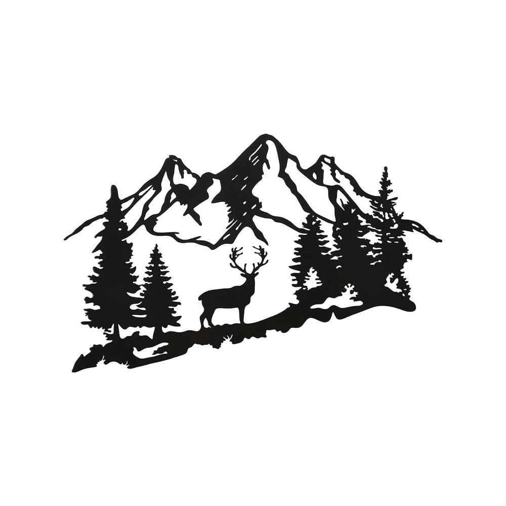 Metal Deer Wall Art Iron Home Decor 1PC