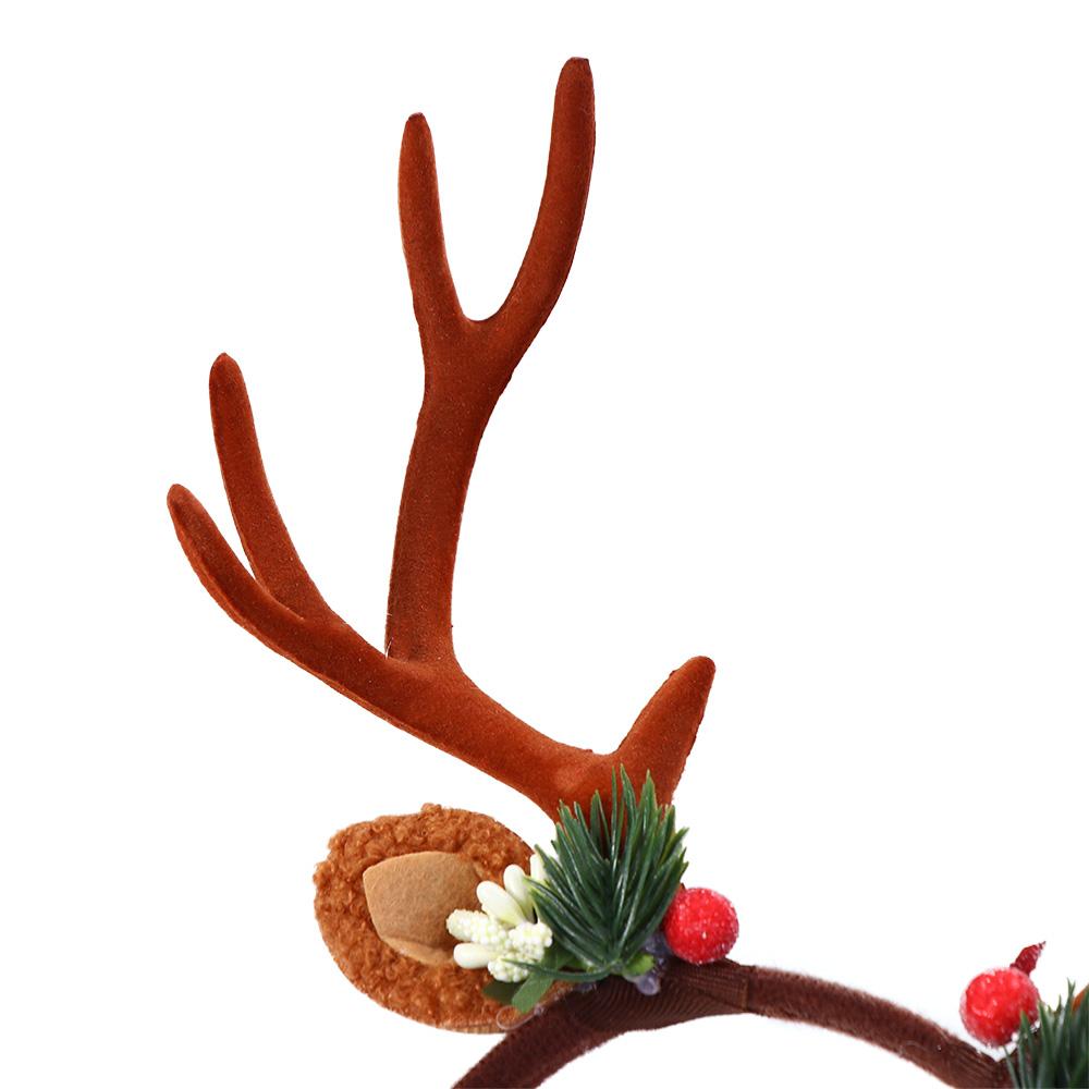 Large Antlers Pine Cones Non-slip Korean Style Hairbands Elk Christmas Headband Women Hair Hoop