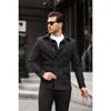 Men's Black Seasonal Lined Belted Double Breasted Trench Coat