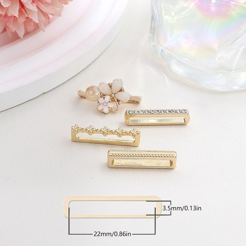 4Pcs Diamond Decorative Ring Metal Wristbelt Charms for Apple Watch Band for Apple Watch Band
