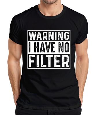Warnung Ich habe wirklich keinen Filter Frech Sarkastisch Vintage Herren T-Shirt-