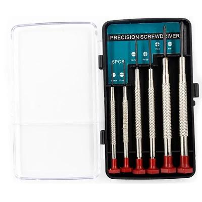 6pcs/Set Precision Mini Small Screwdriver Set With Slotted Phillips Bit For Watch Glasses Screw