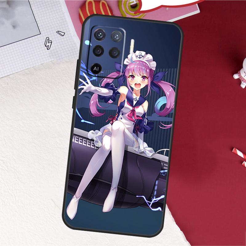 Minato Aqua Hololive Case For Oppo A16 A96 A76 A17 A18 A60 A80 A40 A38 A58 A78 A98 A94 A74 A54 A15 A57 A77 A5 Pro