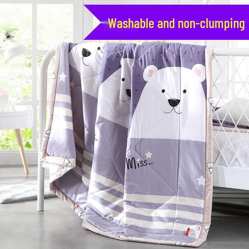Summer & Autumn Lightweight Quilt: Double and Single Air Conditioning Blanket for Kids, Thin, Machine Washable
