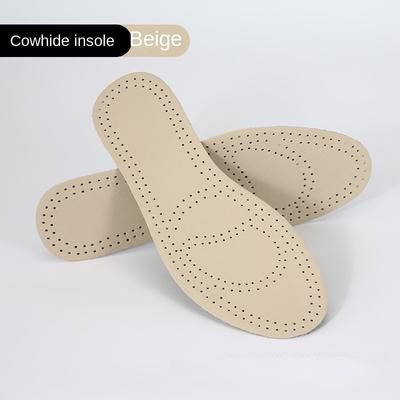 Soletta estiva in pelle bovina con rivestimento in lattice, strato superiore, deodorante, ammortizzatore, fornitura diretta dalla fabbrica, accessori per scarpe unisex
