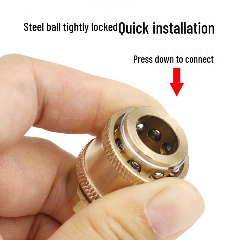Foam Pot Adapter & Quick Connect Spray Nozzle with Fan-Shaped Water Gun and Copper Connector