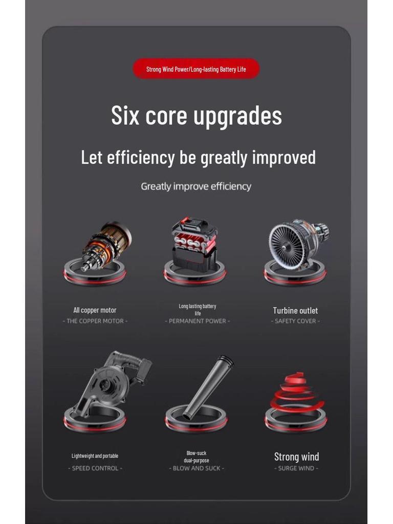 Dual-Purpose High-Volume Lithium Battery Snow and Dust Blower/Vacuum Cleaner