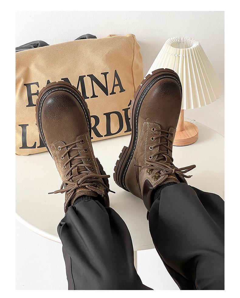 Pánské retro vysoké martensky - podzimní ležérní styl 2024