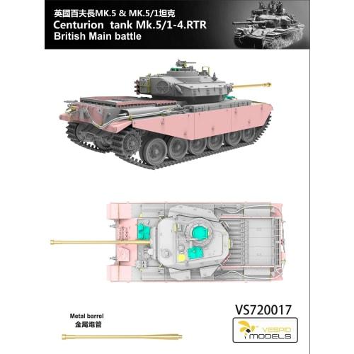 Vespid Model 1/72 Centurion Mk.5/1-4 Royal Tank Regiment Plastic Model VPM720017